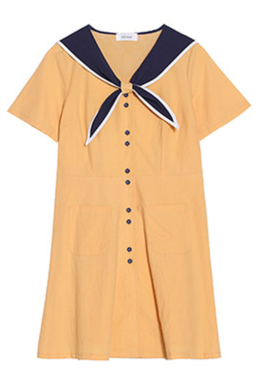 Women Plus Button Down Tie Neck Short Sleeve Dress