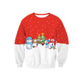 Women Cute Christmas Pattern Round Neck Sweatshirt