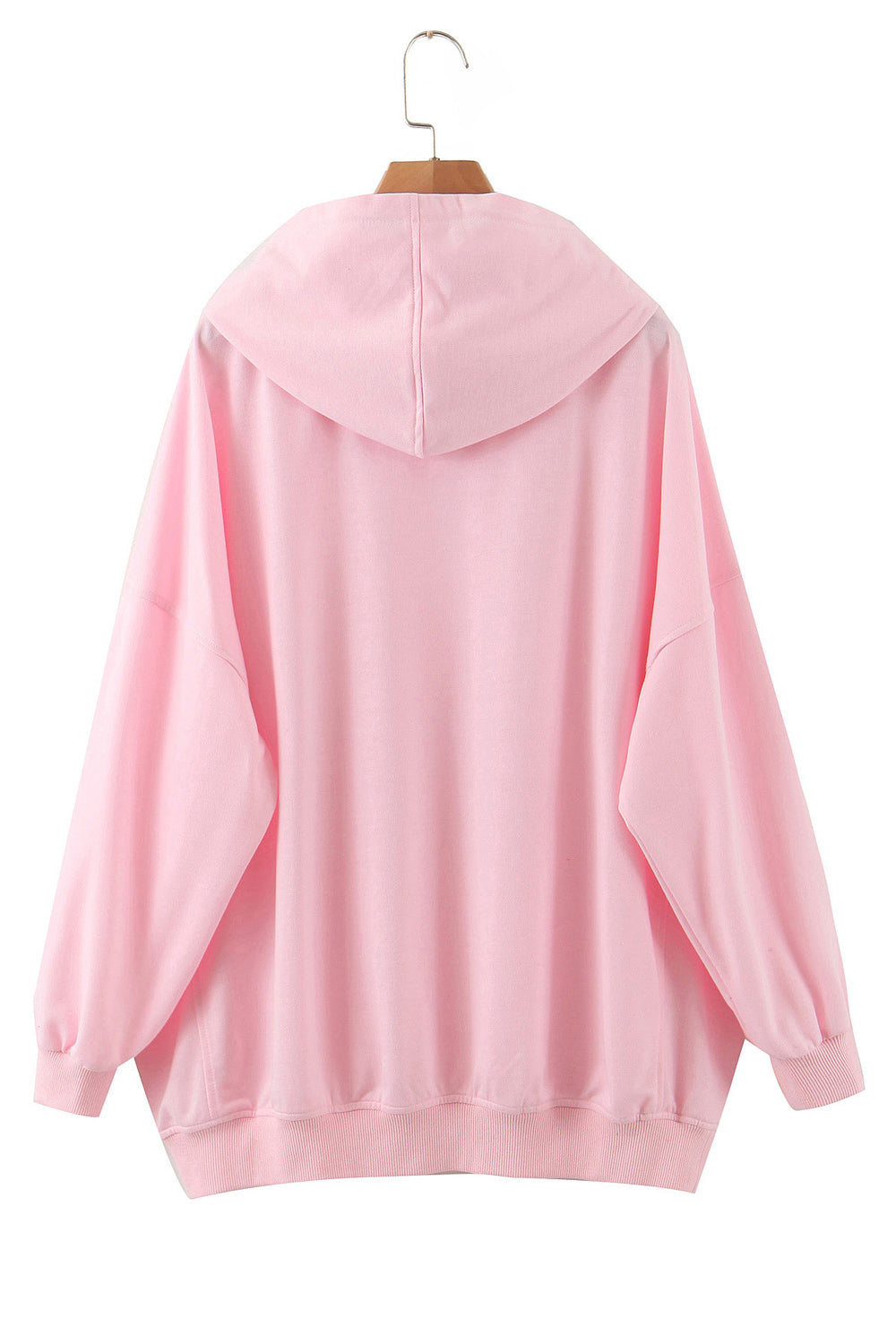 Women Loose Fit Adjustable Hat Elastic Hem Casual Hoodie