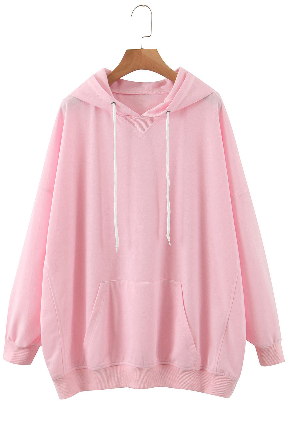 Women Loose Fit Adjustable Hat Elastic Hem Casual Hoodie
