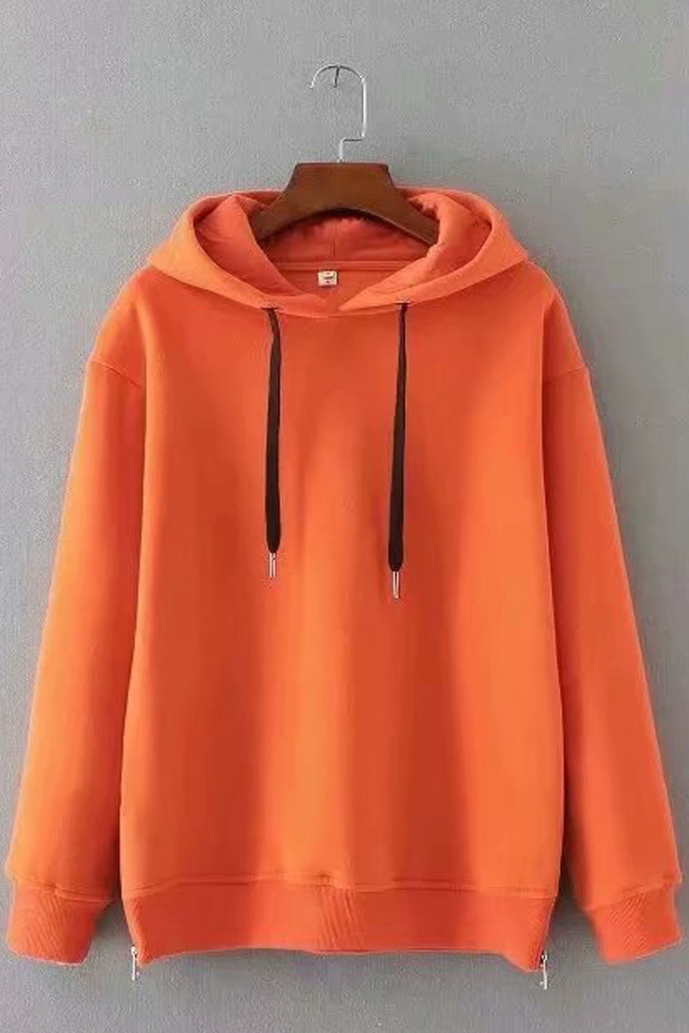 Women Outgoing Hat Neck Long Sleeve Warm & Thick Casual Hoodie