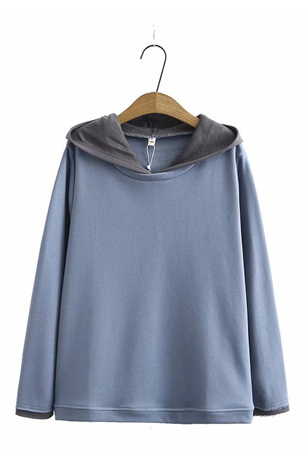 Women Solid Colored Warm Casual Long Sleeve Hoodie