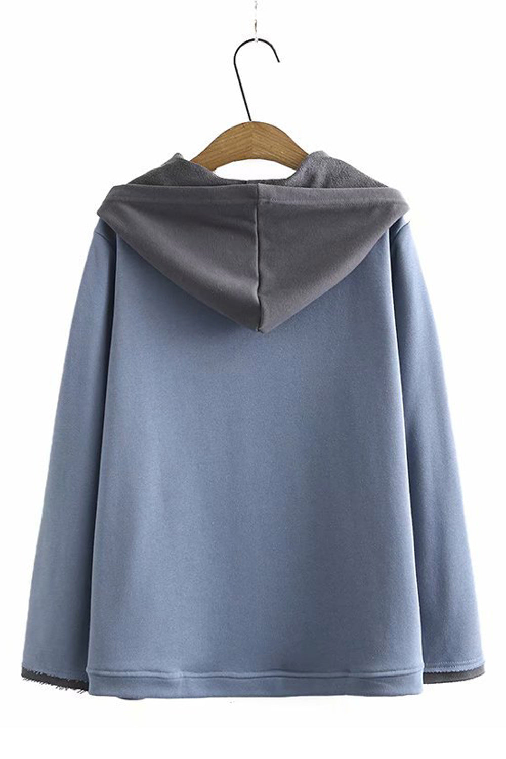 Women Solid Colored Warm Casual Long Sleeve Hoodie