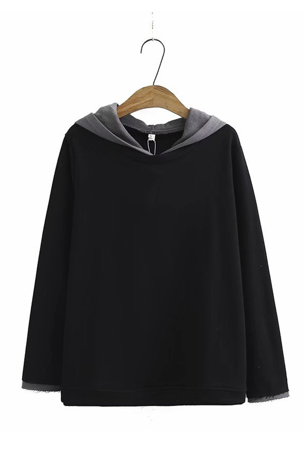 Women Solid Colored Warm Casual Long Sleeve Hoodie