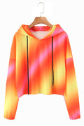 Women Long Sleeve Breathable Loose Style Tie Dye Printed Hoodie