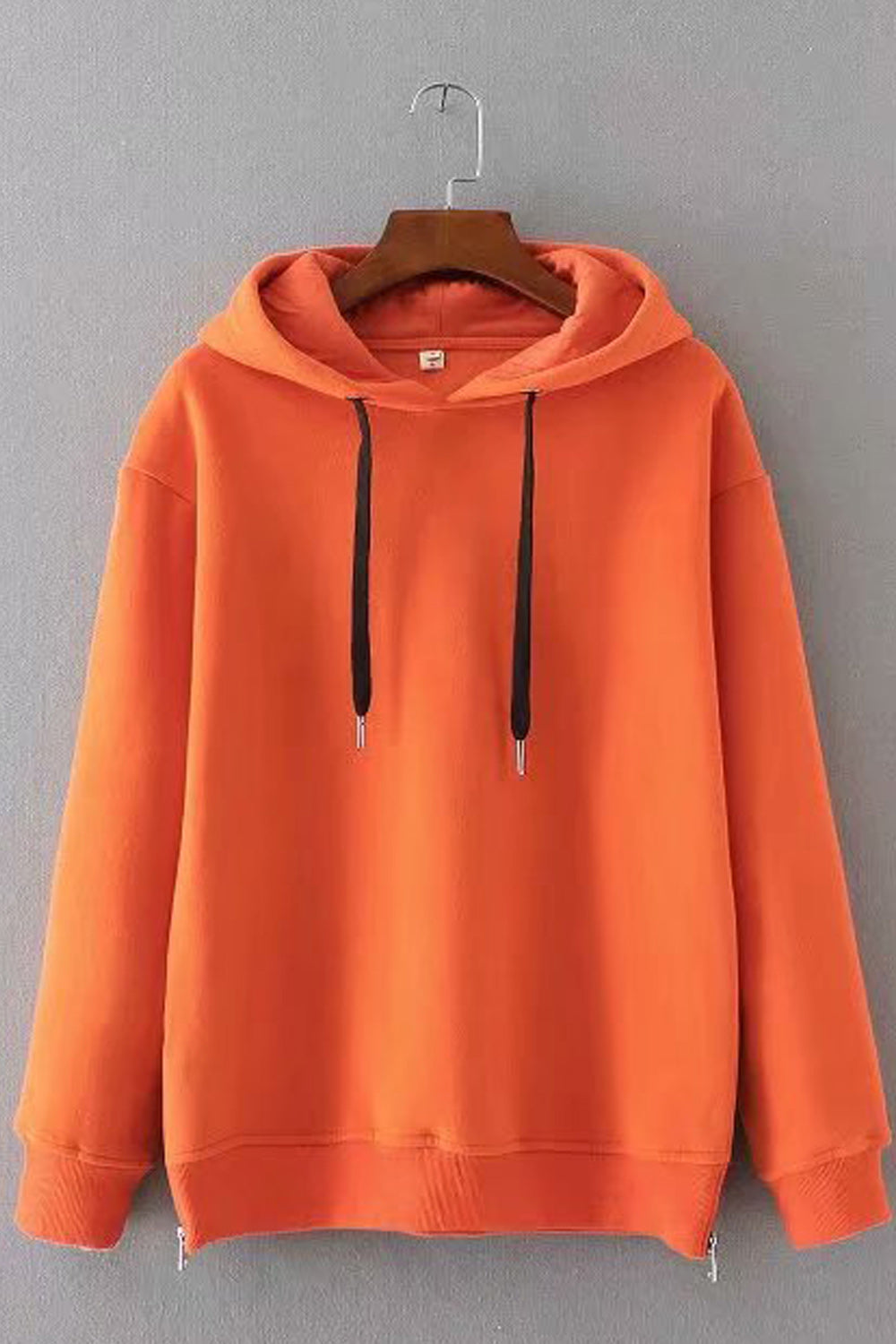 Women Elegant Printed Pattern Long Sleeve Ribbed Hem Loose Casual Hoodie