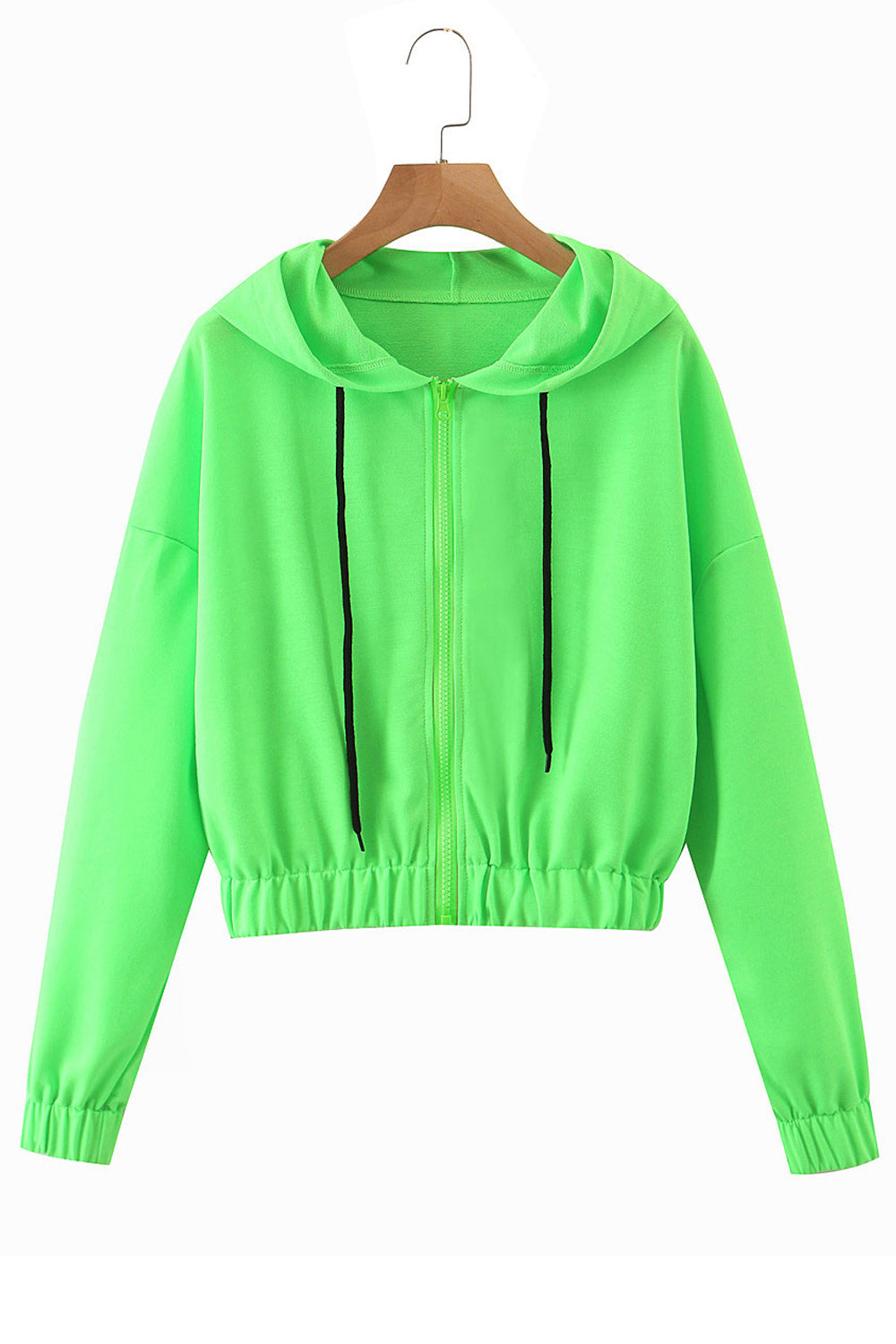 Women Easy Zip Up Closure Elegant Solid Pattern Long Sleeve Comfortable Winter Casual Hoodie