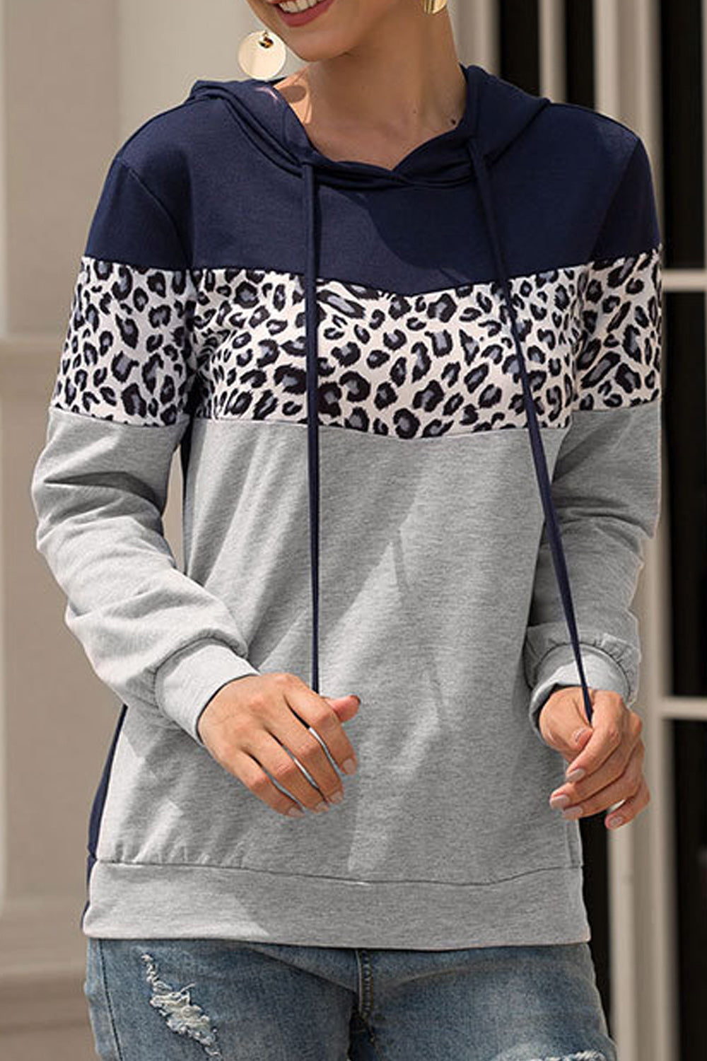 Women Comfortable Long Sleeve Stylish Printed Pattern Hoodie