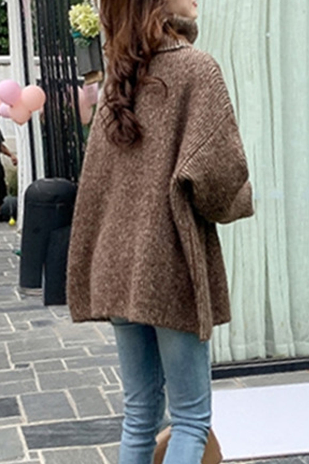 Women Sleek Turtle Neck Loose Thick & Warm Sweater