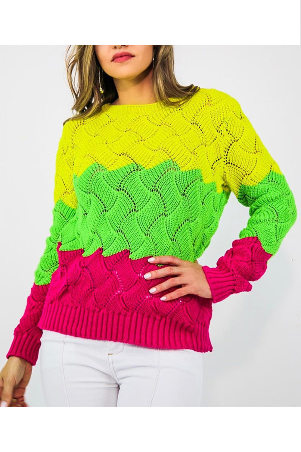 Women Thick Pullover Long Sleeve Holiday Casual Knitwear Sweater