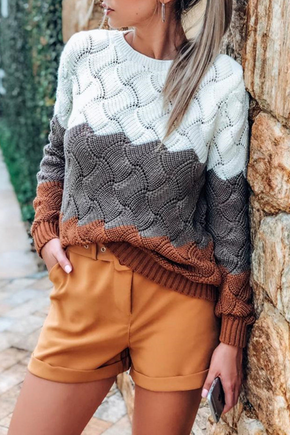 Women Thick Pullover Long Sleeve Holiday Casual Knitwear Sweater