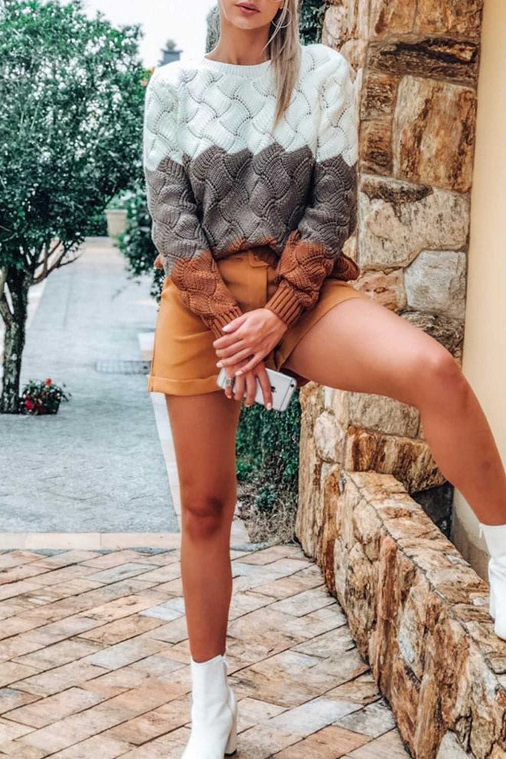 Women Thick Pullover Long Sleeve Holiday Casual Knitwear Sweater