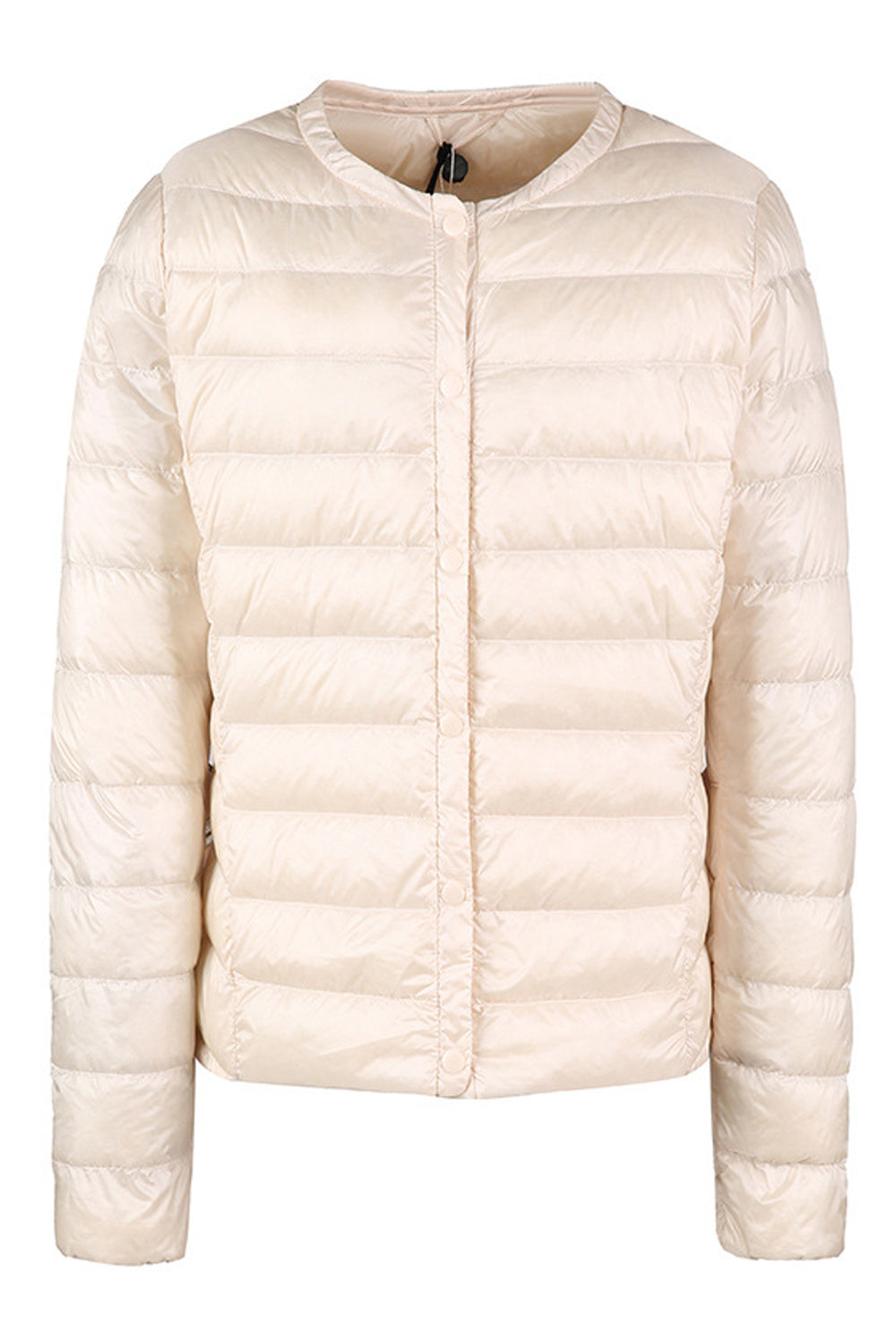 Women Comfy Round Neck Long Sleeve Breathable Loose Padded Jacket