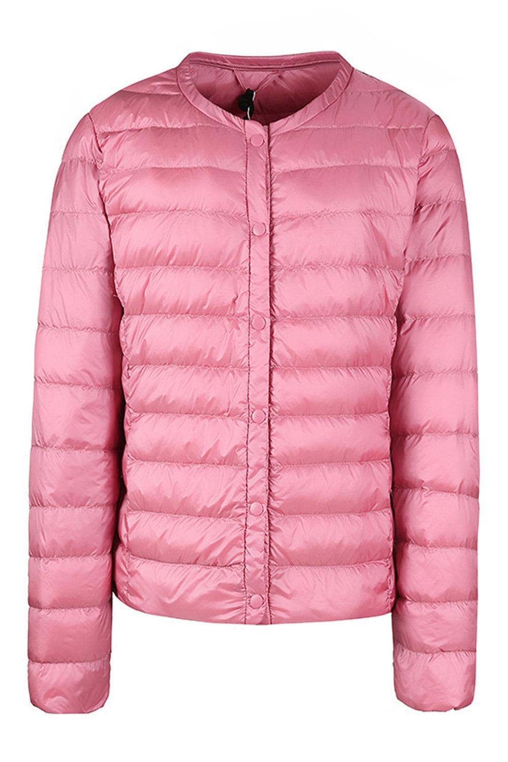 Women Comfy Round Neck Long Sleeve Breathable Loose Padded Jacket