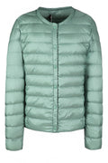 Women Comfy Round Neck Long Sleeve Breathable Loose Padded Jacket