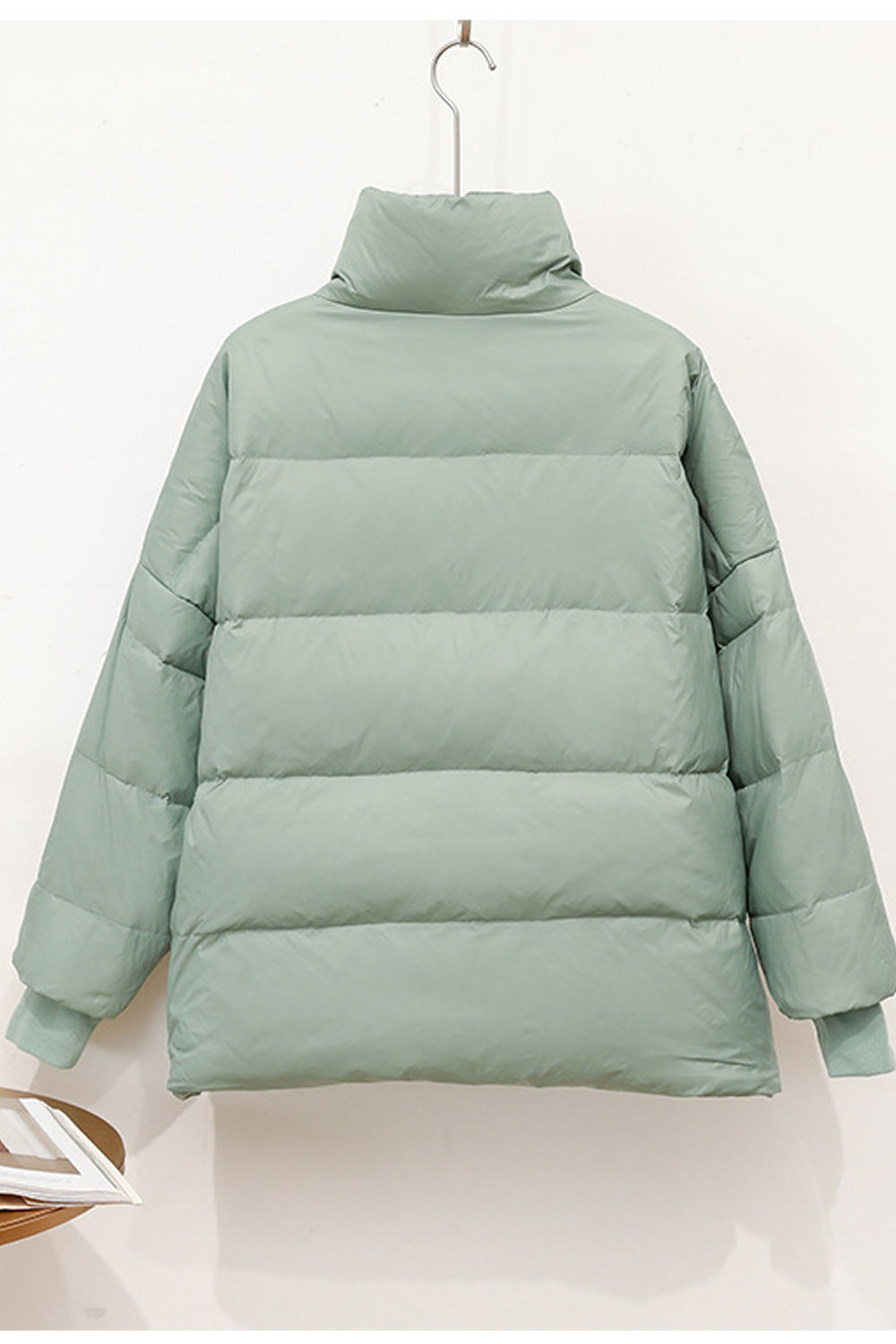 Women Flap Pockets Long Sleeve Convenient Stand Collar Padded Jacket