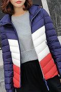 Women Pocket Styled Long Sleeve Warm Fashionable Padded Jacket