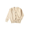 Kids Boys Easy Button Down Closure Solid Pattern Thick Long Sleeve Cardigan