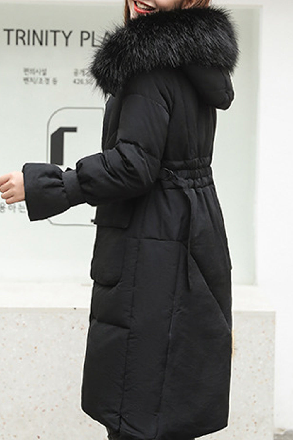 Women Elegant Solid Colored Warm Pocket Styling Padded Jacket