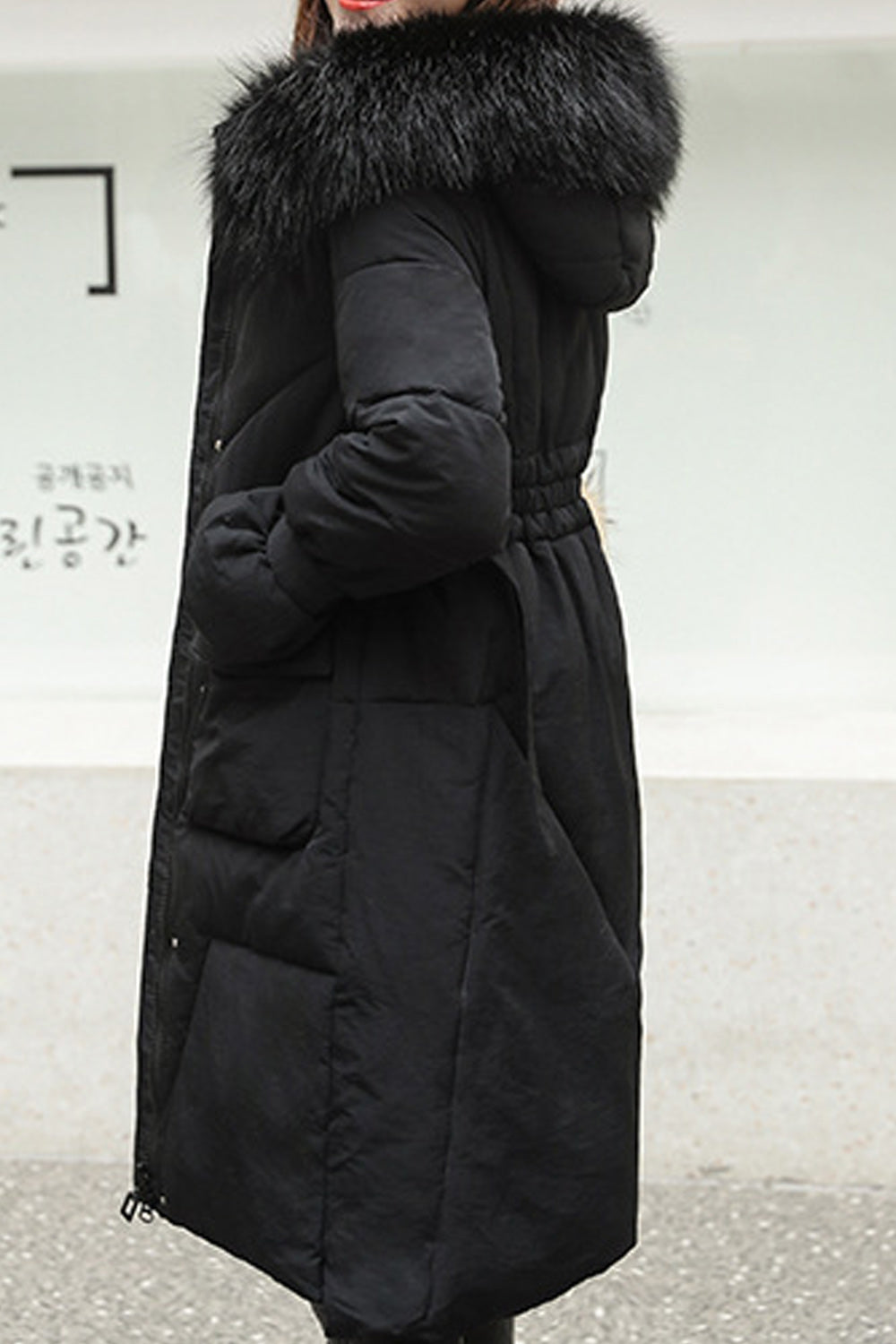 Women Elegant Solid Colored Warm Pocket Styling Padded Jacket