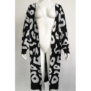 Women Fairy Long Leopard Print Cardigan