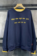 Women Ribbed Hem Cozy Round Neck Letter Printed Stylish Sweatshirt