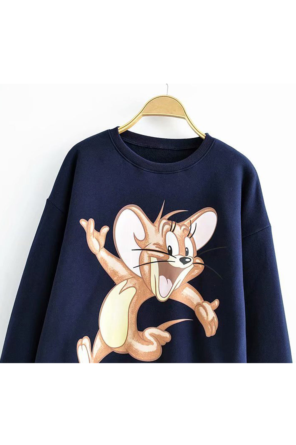 Women Fashionable Cartoon Printed Easy Round Neck Convenient Sweatshirt