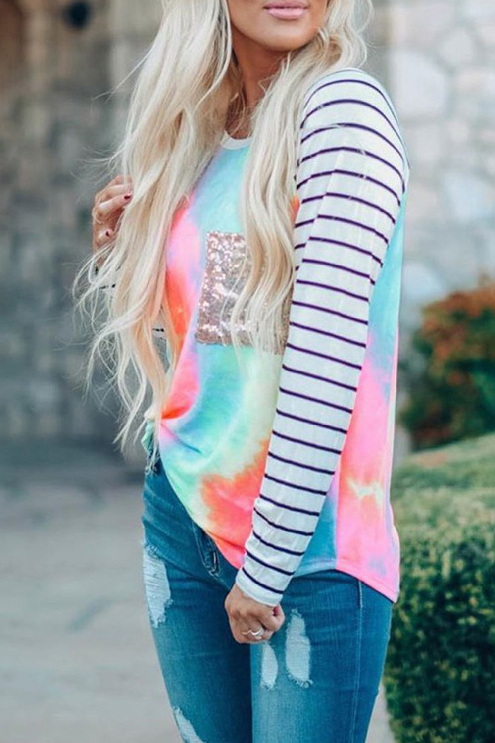 Women Round Neck Leopard Printed Long Sleeve Lovely Sweatshirt