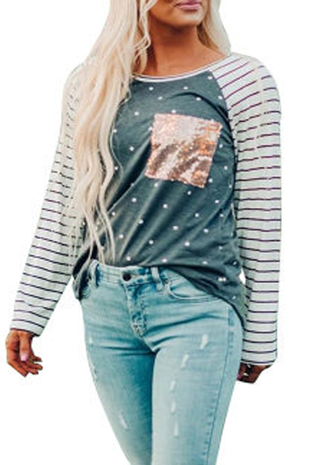 Women Round Neck Leopard Printed Long Sleeve Lovely Sweatshirt