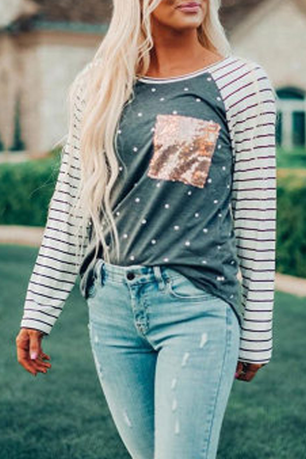 Women Round Neck Leopard Printed Long Sleeve Lovely Sweatshirt