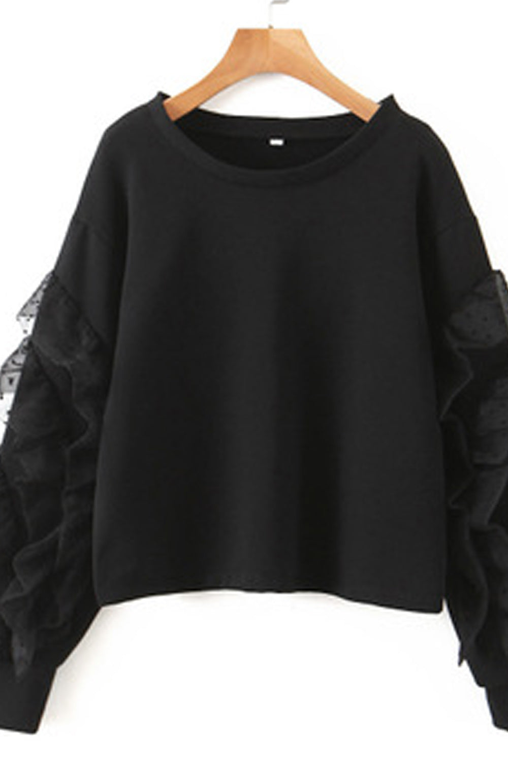 Women Ribbed Cuff Solid Colored Soft Comfy Sweatshirt
