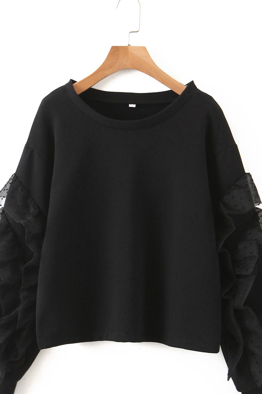 Women Ribbed Cuff Solid Colored Soft Comfy Sweatshirt