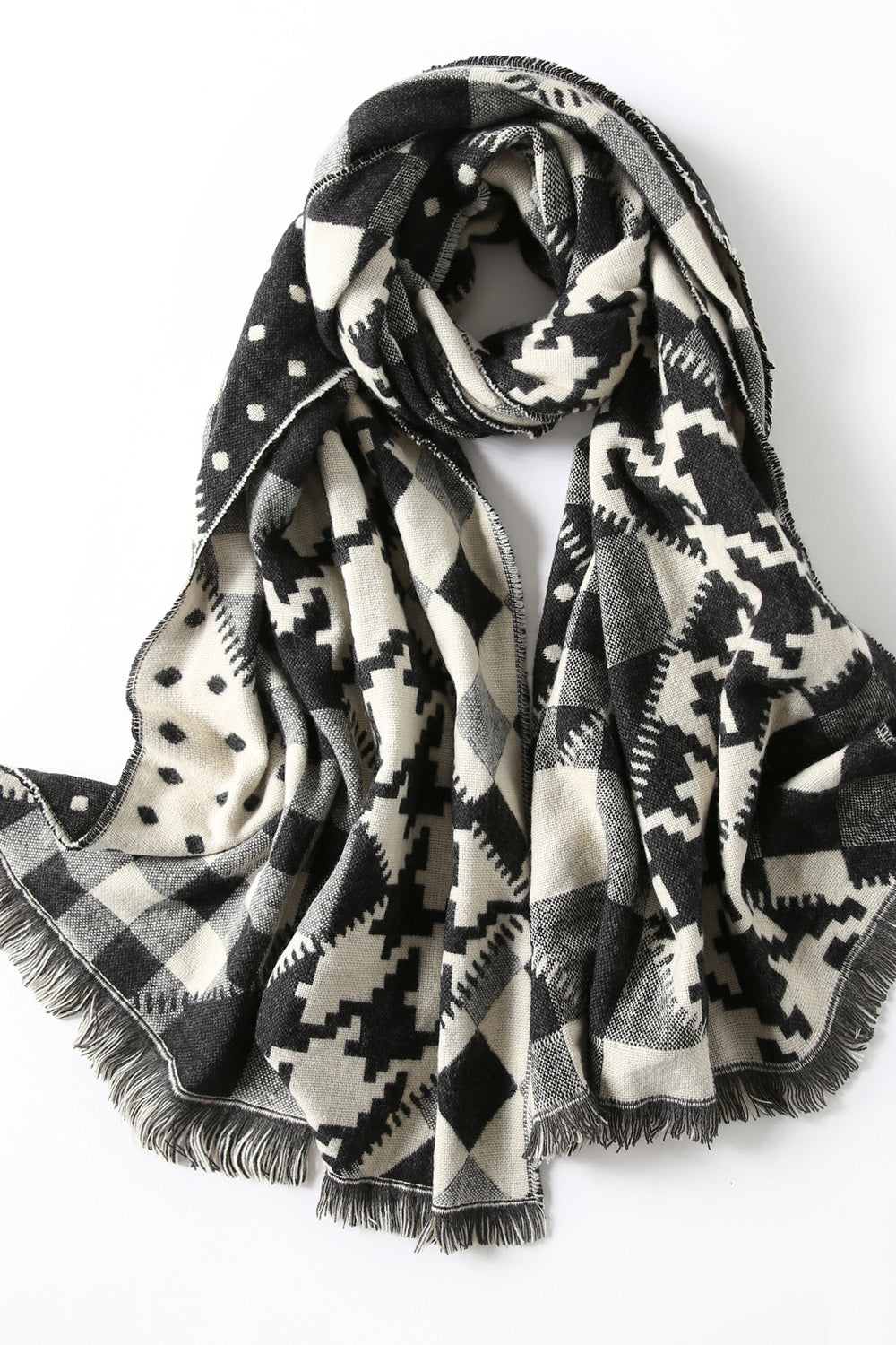 Women Thick Trendy Hair Decorated Comfortable Muffler