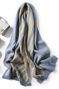 Women Striped Pattern Comfortable Stylish Autumn Muffler