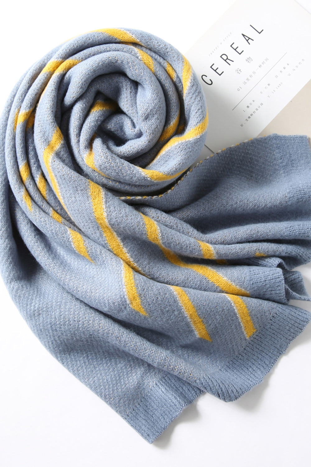 Women Striped Pattern Comfortable Stylish Autumn Muffler