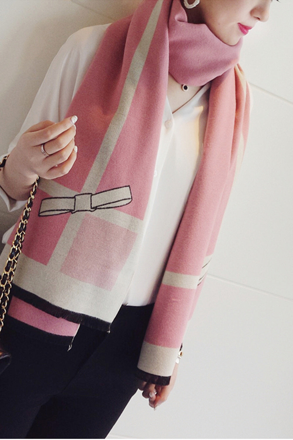 Women Breathable Printed Style Thick Casual Muffler