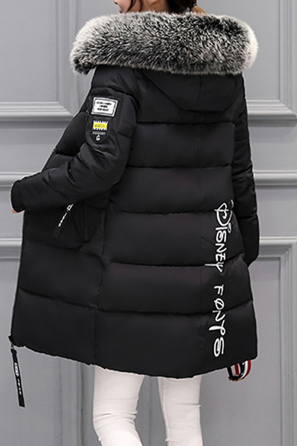 Women Pocket Styling Long Sleeve Warm Winter Casual Padded Jacket