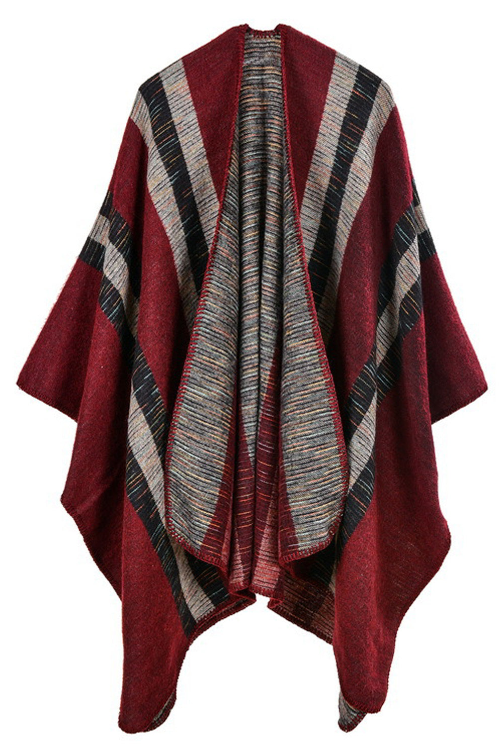 Women Simple Solid Colored Warm Convenient Winter Shawl