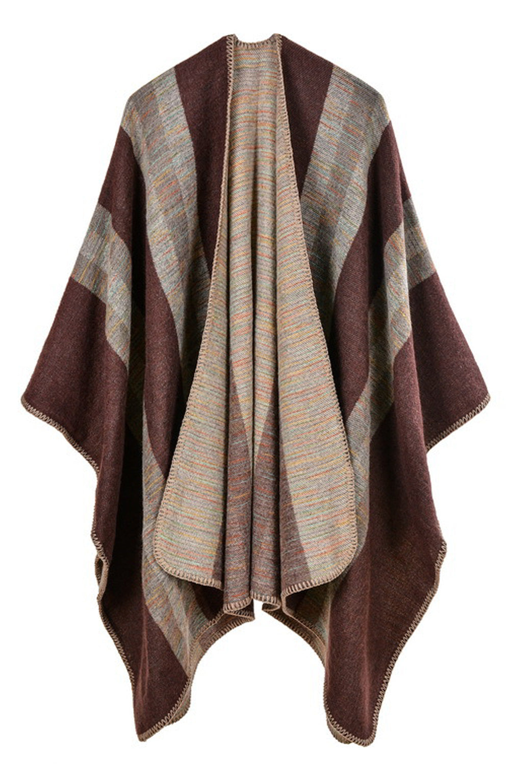 Women Simple Solid Colored Warm Convenient Winter Shawl