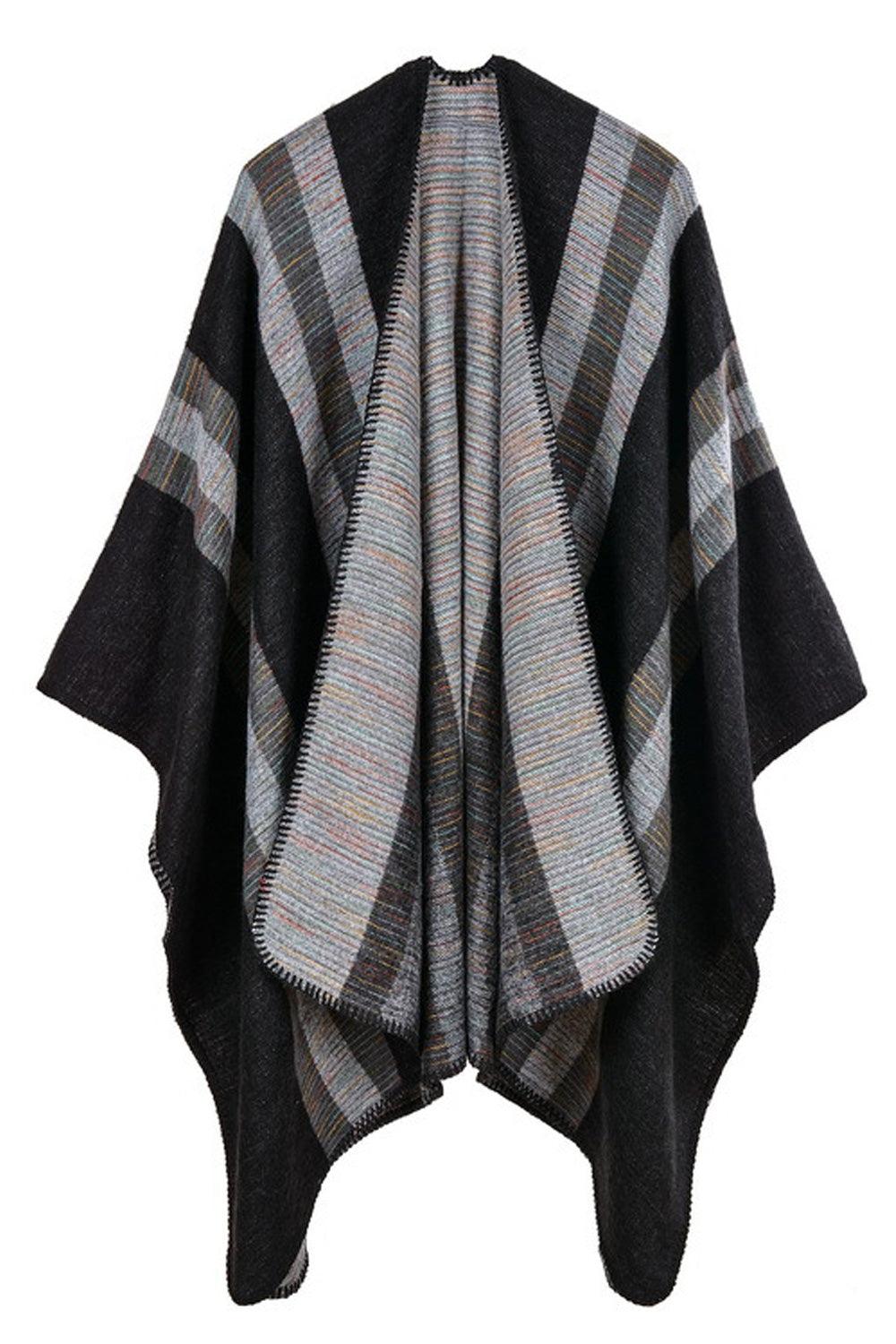 Women Simple Solid Colored Warm Convenient Winter Shawl