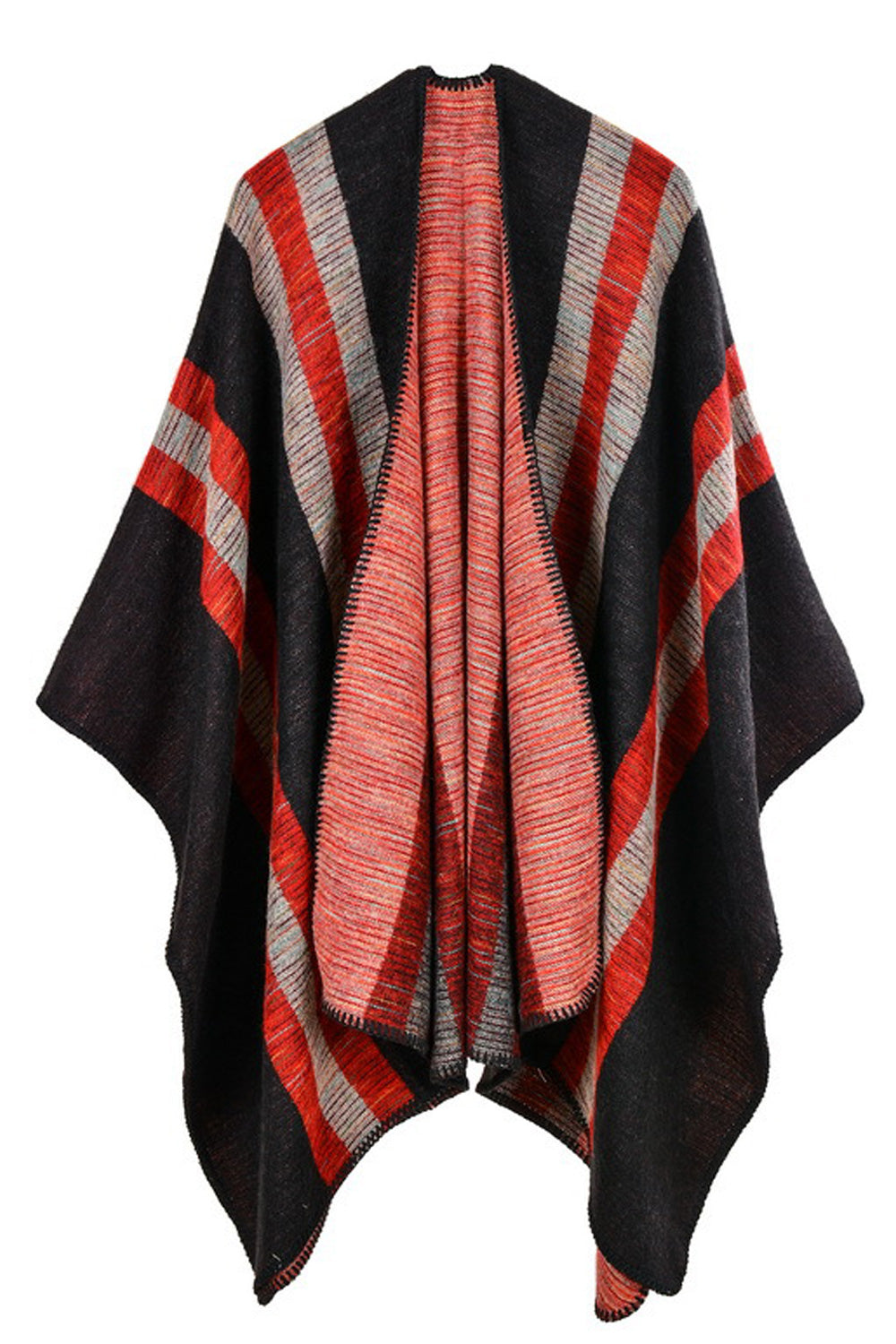 Women Simple Solid Colored Warm Convenient Winter Shawl