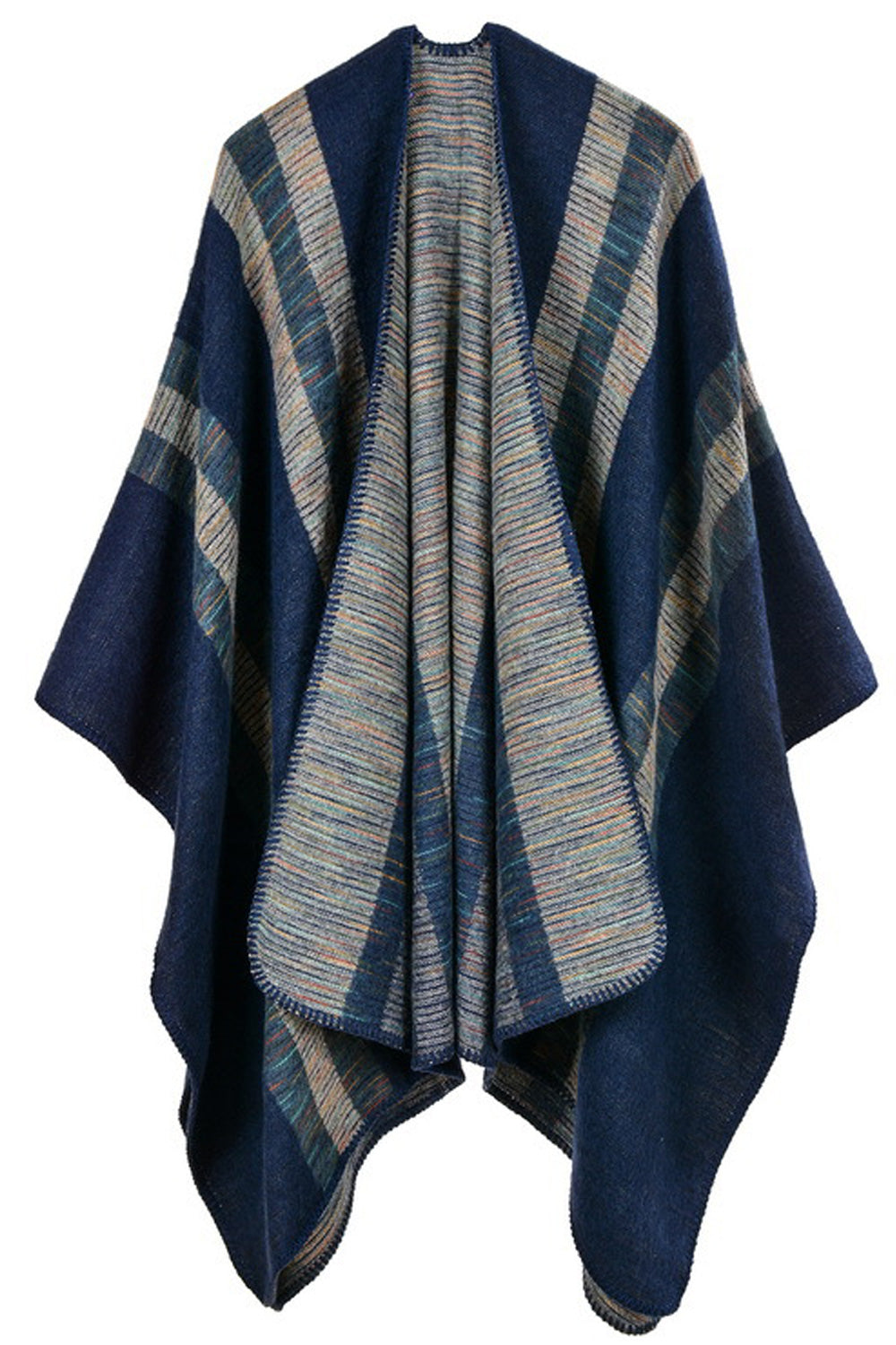 Women Simple Solid Colored Warm Convenient Winter Shawl
