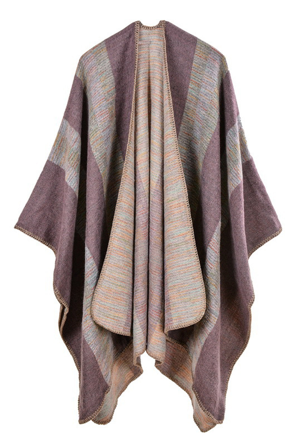 Women Simple Solid Colored Warm Convenient Winter Shawl