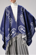 Women Charming Tassel Decorated Printed Style Comfy Shawl