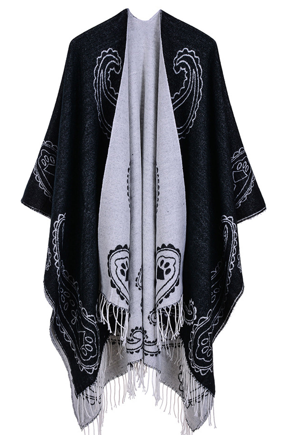 Women Charming Tassel Decorated Printed Style Comfy Shawl