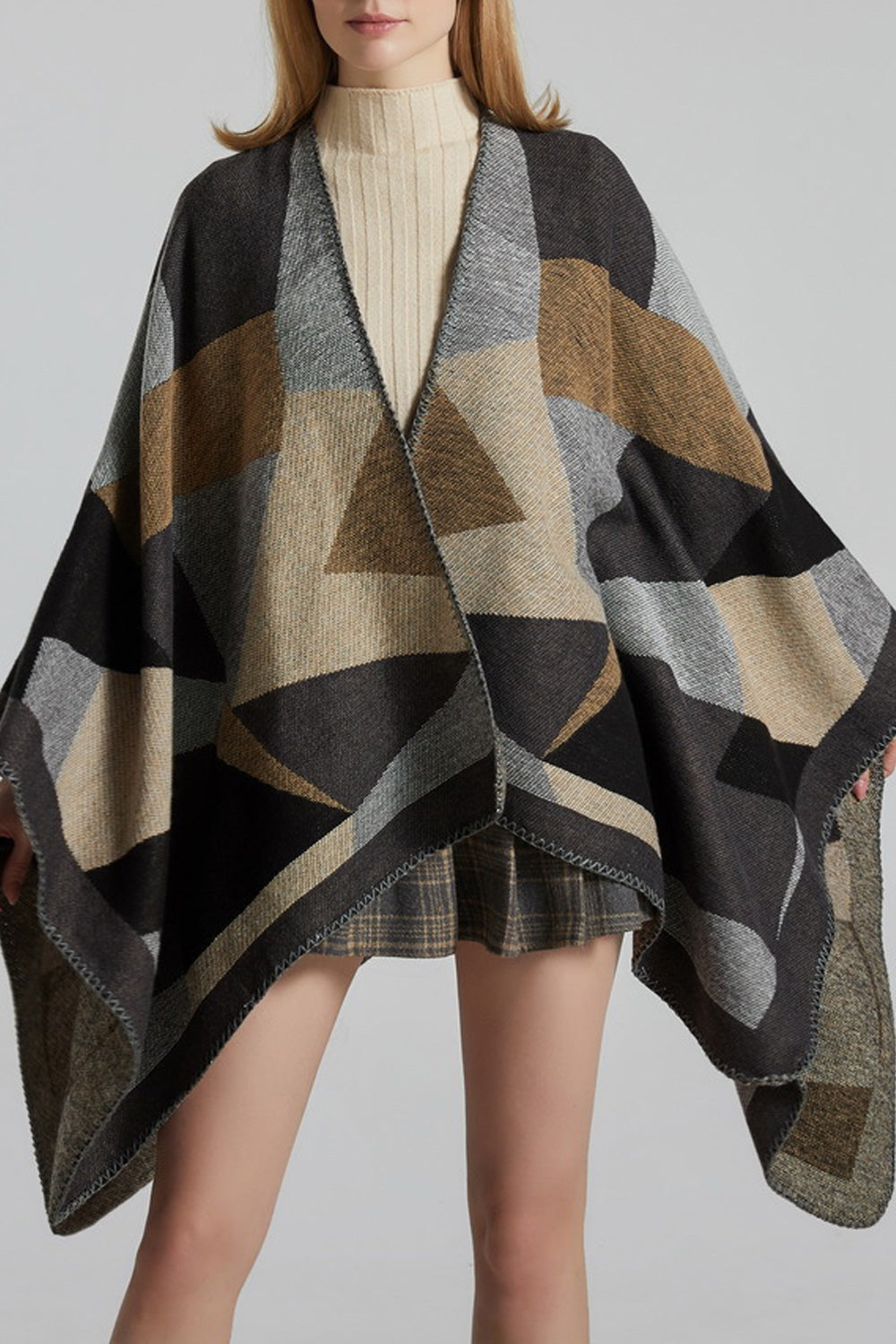 Women Warm Cashmere Triangle Printed Fashionable Shawl