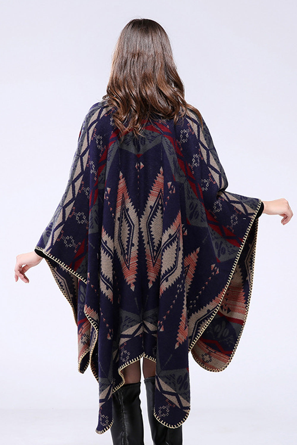 Women Thick Cashmere Printed Style Cozy Casual Winter Shawl