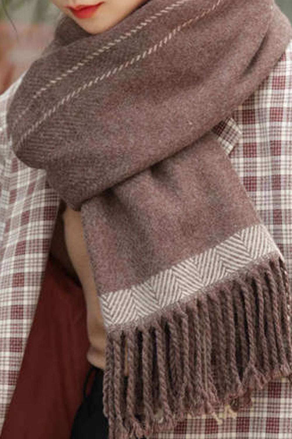 Women Fashionable Solid Colored Lightweight Perfect Muffler