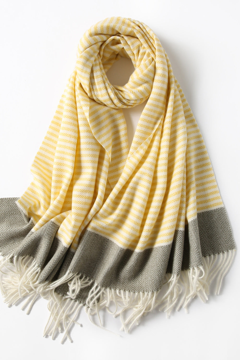 Women Cozy Fashionable Tassel Decoration Casual Muffler