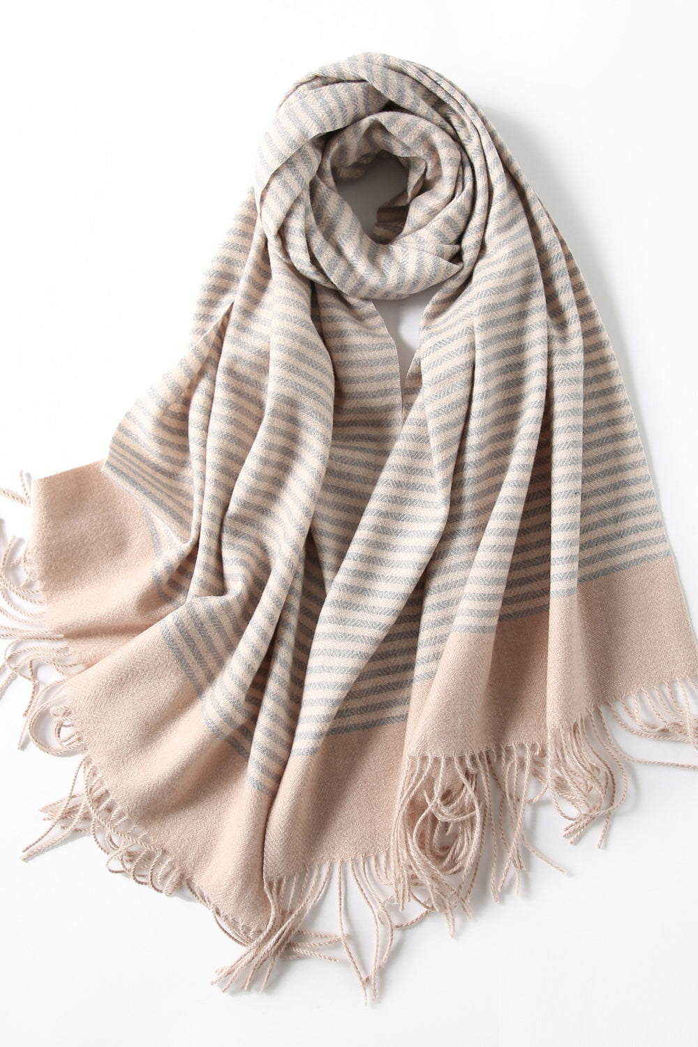 Women Cozy Fashionable Tassel Decoration Casual Muffler